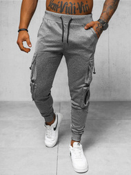 Spodnie dresowe męskie grafitowe OZONEE O/MM230002