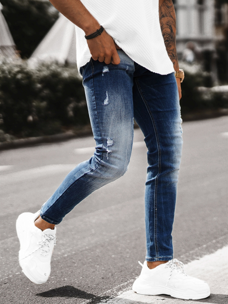 Spodnie jeansowe męskie niebieskie OZONEE NB/MP0010BCZ