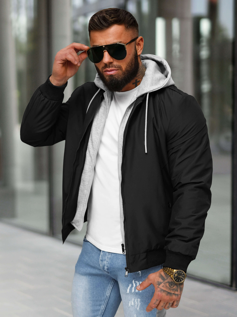 Куртка чоловіча чорна OZONEE JS/84M3031/392