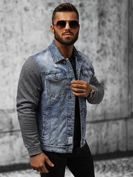 Чоловіча джинсова куртка Синя OZONEE NB/MJ537B