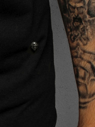 T-Shirt męski czarny OZONEE NB/3005