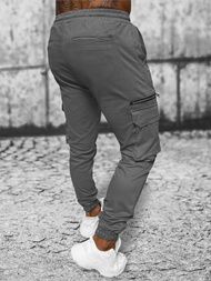Spodnie męskie joggery szare OZONEE O/G3043