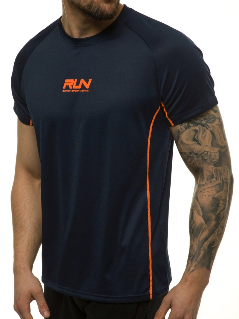 T-Shirt męski granatowy OZONEE JS/KS2101