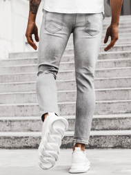 Spodnie jeansowe męskie szare OZONEE DP/587