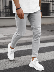 Spodnie jeansowe męskie szare OZONEE DO/2438