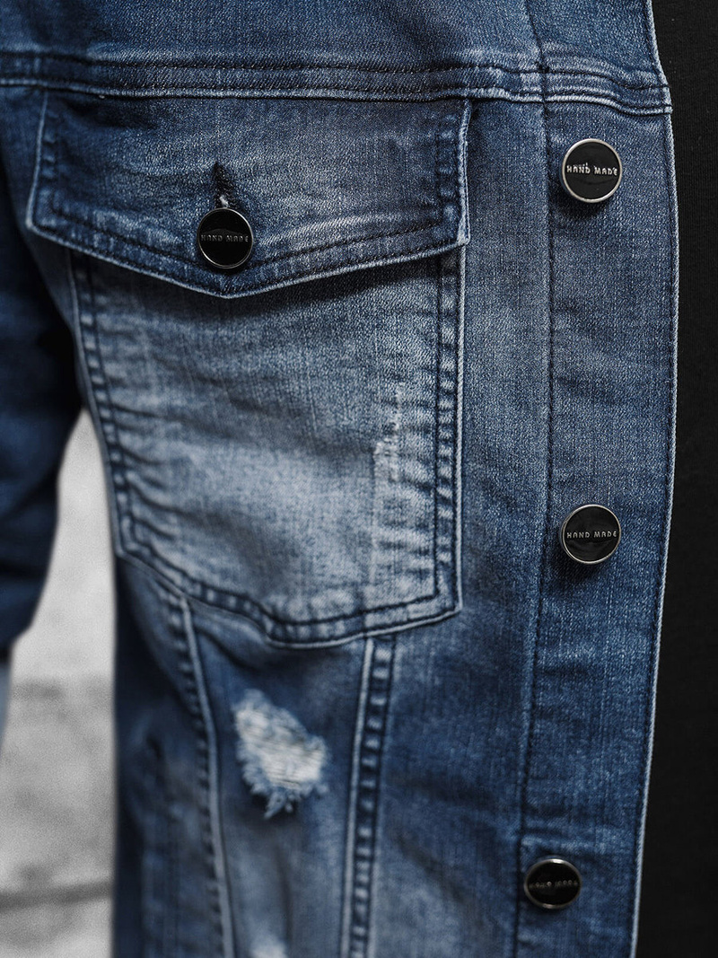 Чоловіча джинсова куртка Синя OZONEE NB/MJ506BZ