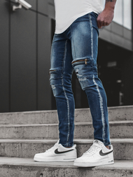 Spodnie jeansowe męskie niebieskie OZONEE G/1080