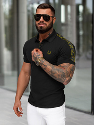 Koszulka męska polo czarna OZONEE O/QQ1337