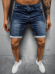 Spodenki męskie jeansowe ciemnoniebieskie OZONEE O/19400