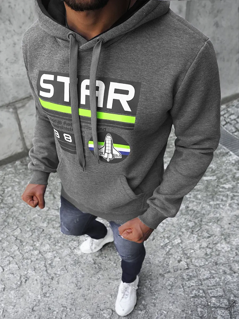 Толстовка чоловіча Графітова OZONEE JS/Y10055