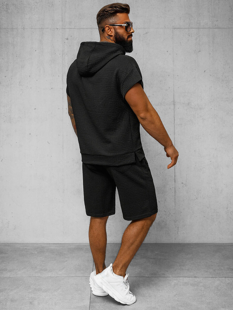 Komplet dresowy męski czarny OZONEE O/3C110/9