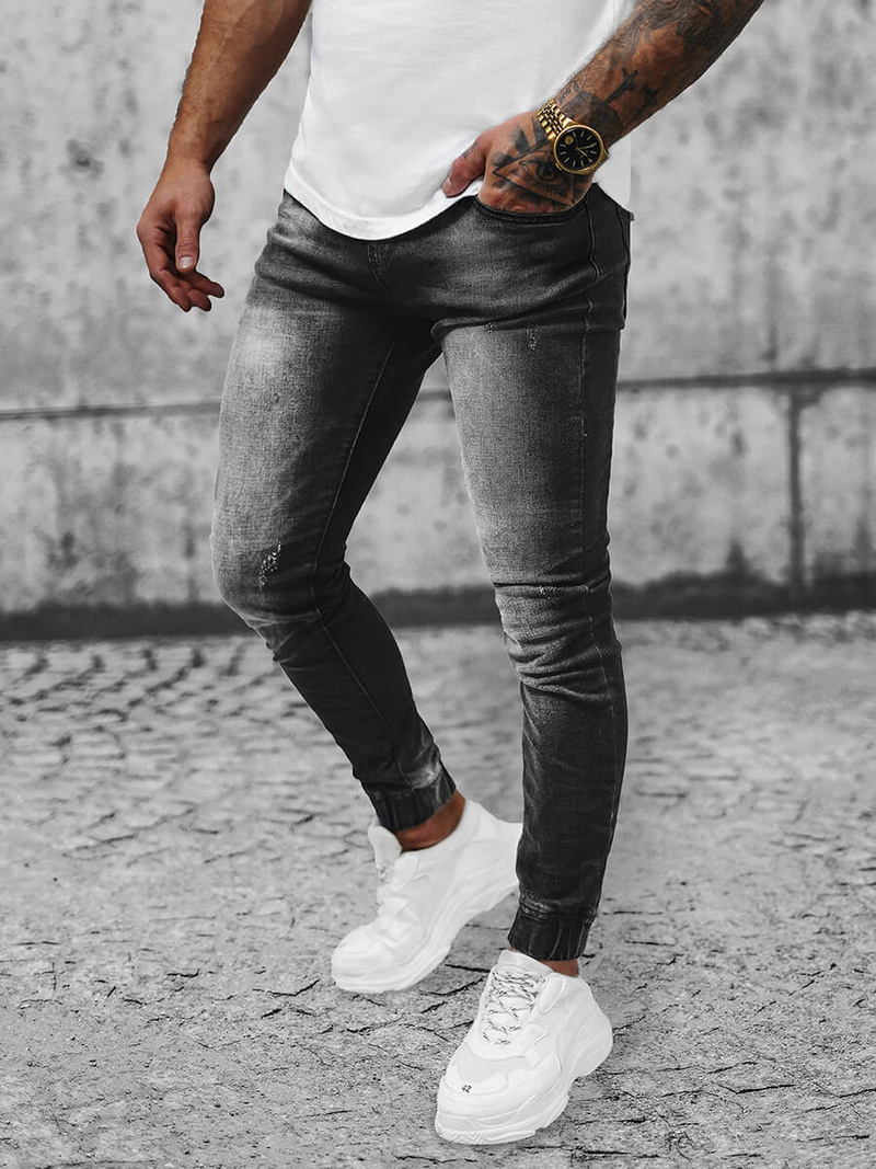 Чоловічі джинси джоггери Чорнi OZONEE NB/MP0053/2NZ