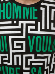 T-Shirt męski czarny OZONEE JS/KS2020Z