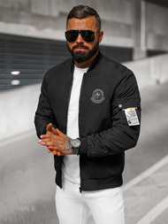 Kurtka męska bomberka czarna OZONEE JS/84M3037/392