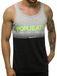 T-Shirt męski bez rękawów szary OZONEE JS/SS11062