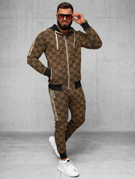 Спортивний костюм чоловічій Темно-Бежевi OZONEE O/FF5053AB