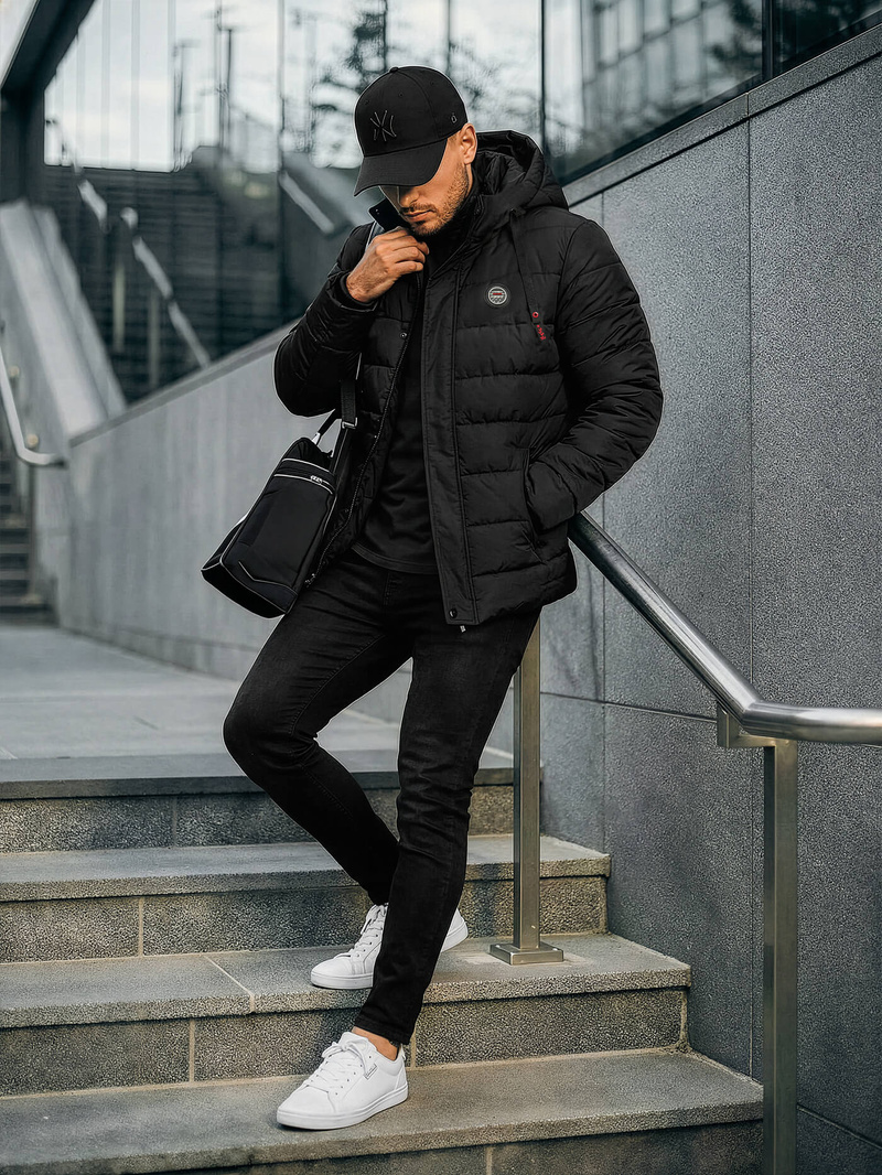 Куртка чоловіча чорна OZONEE JS/31M5081/392Z