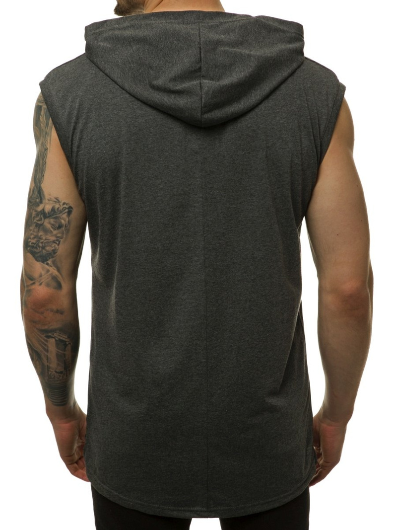 T-Shirt bez rękawów męski grafitowy OZONEE MACH/M1216