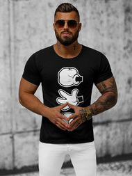 T-shirt męski czarny OZONEE JS/KS1997Z