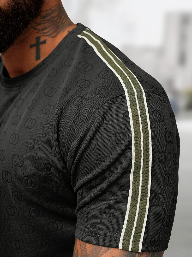 Чоловічий короткий спортивний костюм чорний OZONEE O/QQ1608AB