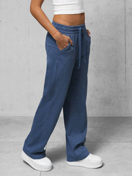 Spodnie jeansowe damskie wide leg niebieskie OZONEE O/330098