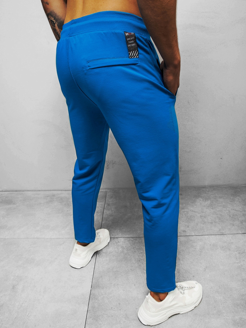 Spodnie dresowe męskie niebieskie b/18203022