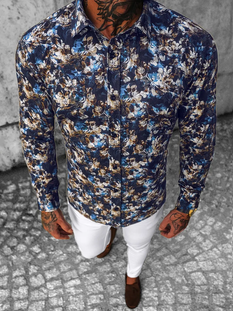 Koszula męska kolorowa OZONEE O/2222Z