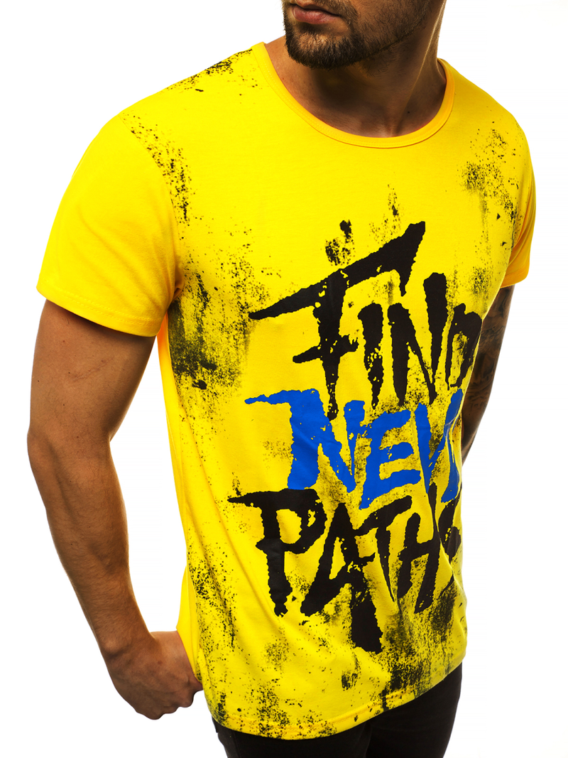 T-Shirt męski żółty OZONEE JS/KS2013