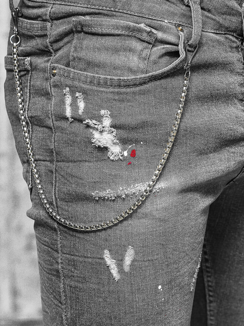 Чоловічі джинси Графітові OZONEE O/MB459