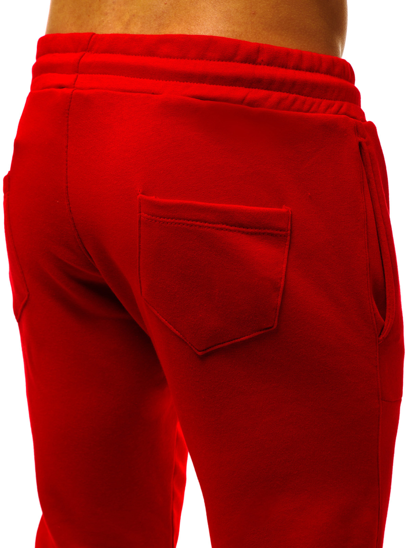 Spodnie dresowe męskie czerwone OZONEE G/11129