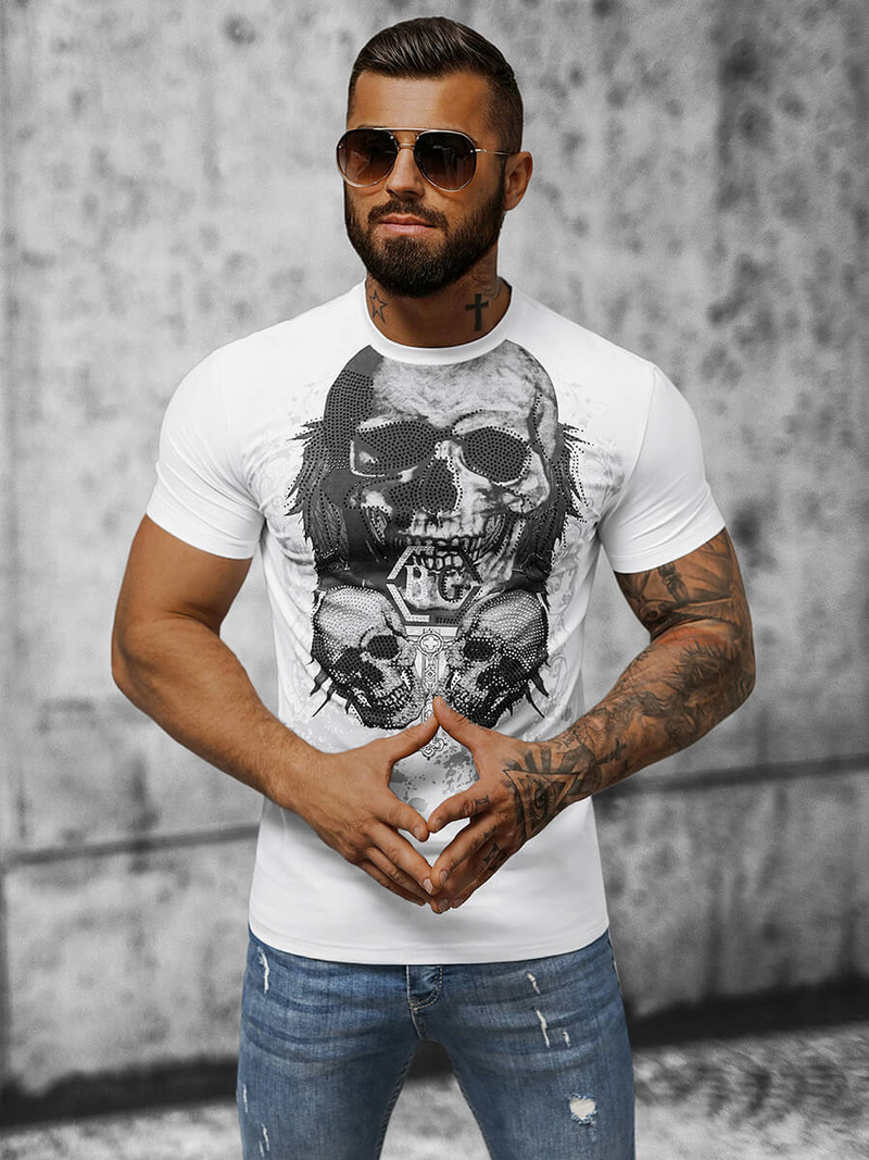 Футболка чоловіча Бiлий OZONEE NB/MT3020