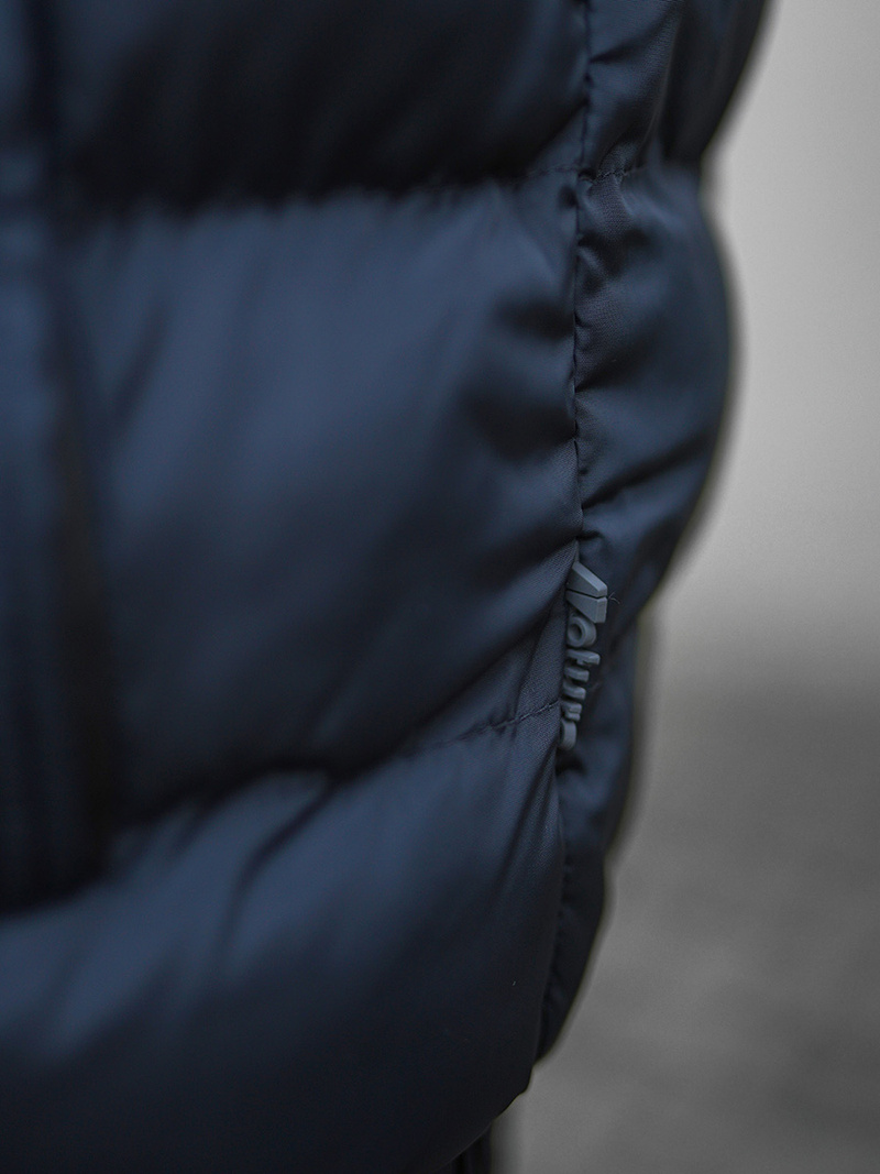 Kamizelka męska pikowana z kapturem granatowa OZONEE N/7129Z