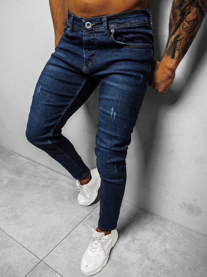 Spodnie jeansowe męskie granatowe OZONEE E/1266SP