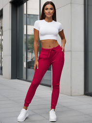 Спортивні штани жіночі темно-червоний OZONEE JS/CK01/59Z