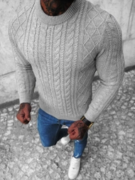Sweter męski szary OZONEE NB/MM6010/2