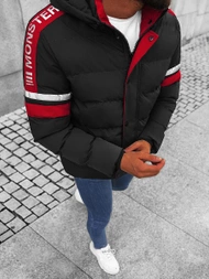 Kurtka zimowa męska pikowana czarna OZONEE JS/M8103