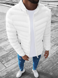 Kurtka męska przejściowa biała OZONEE JS/SM70/1