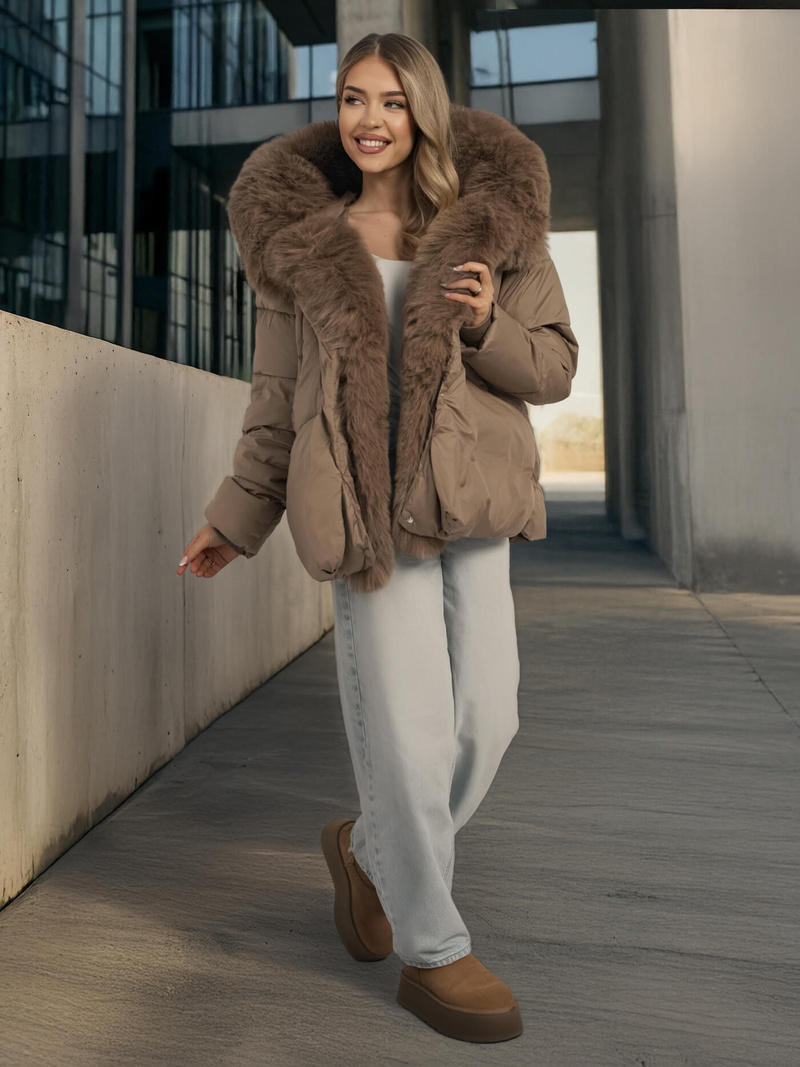 Куртка жіноча Темно-Бежева OZONEE O/16M9179/84Z