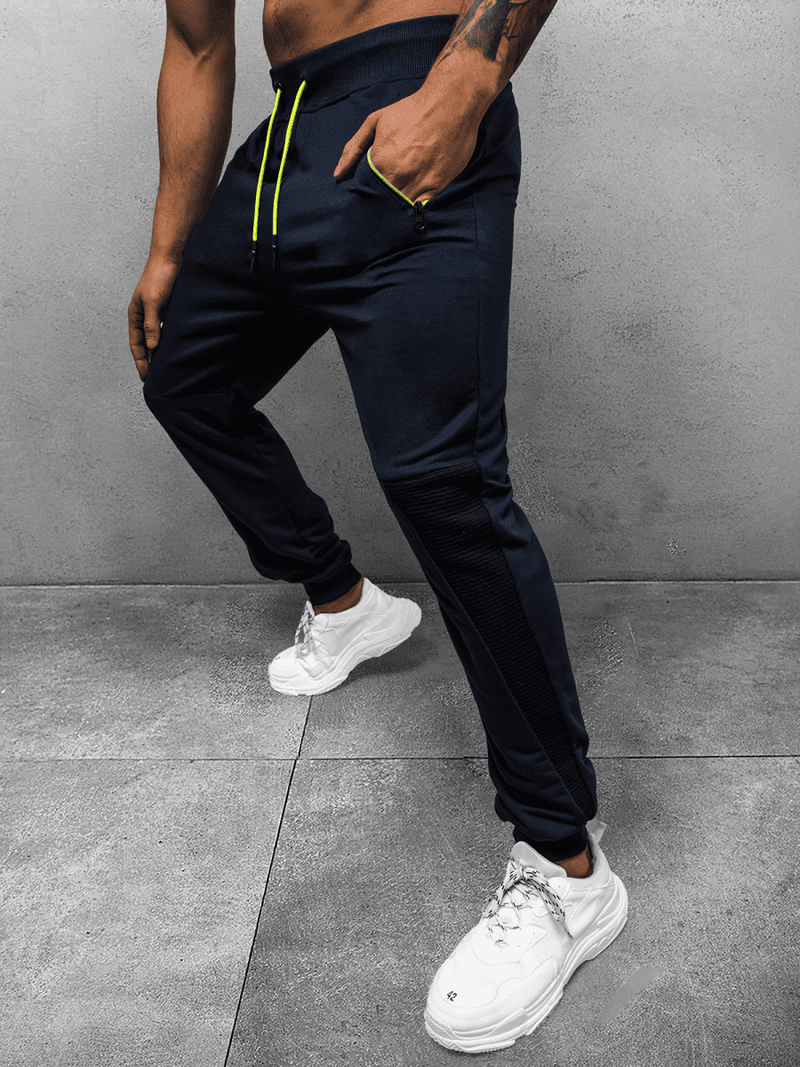 Spodnie dresowe męskie granatowe OZONEE JS/68K10206