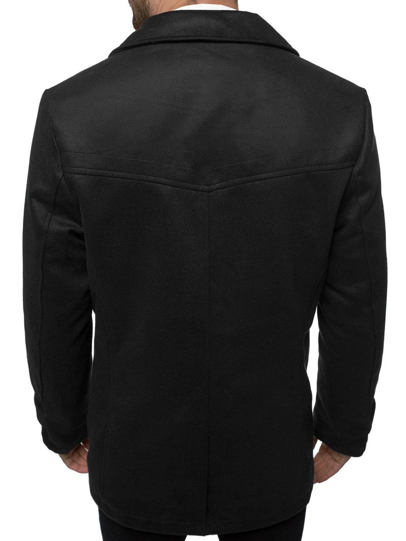 Płaszcz męski czarny OZONEE JS/79M3127