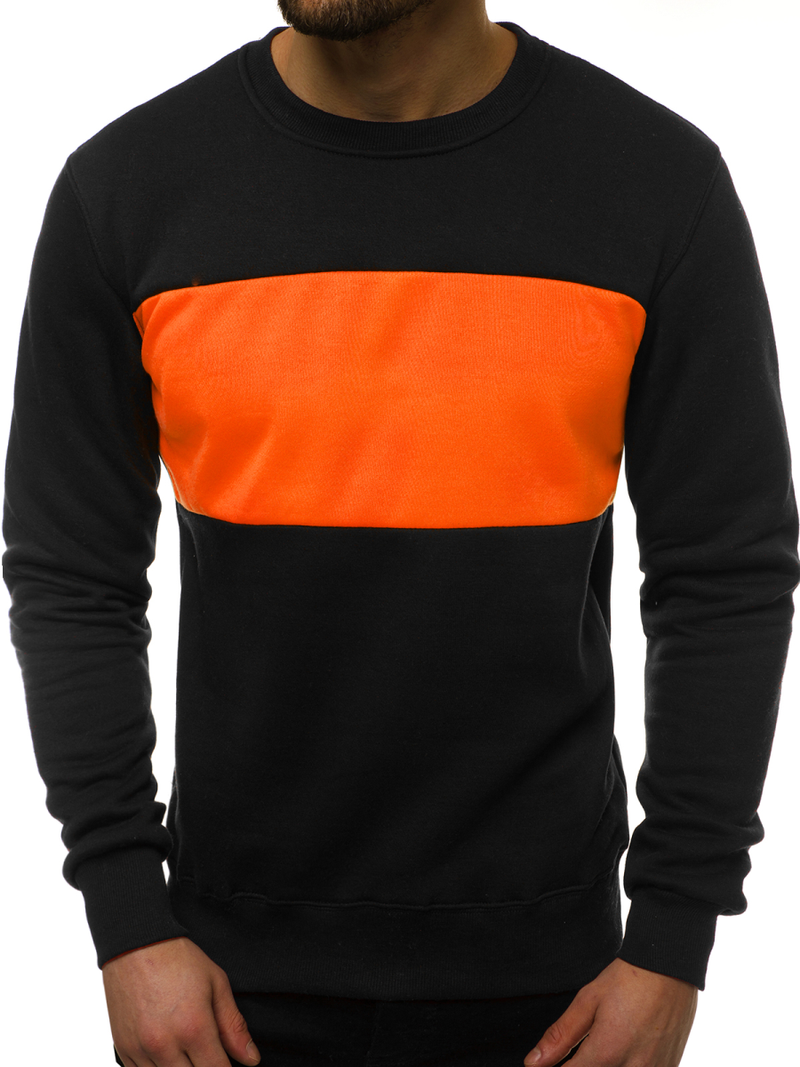 Bluza męska czarno-pomarańczowa OZONEE JS/2010