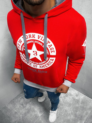 Bluza z kapturem męska czerwona OZONEE JS/Y10038