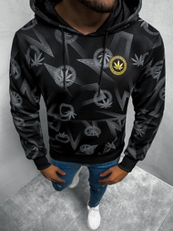 Bluza z kapturem męska czarna OZONEE O/HM516