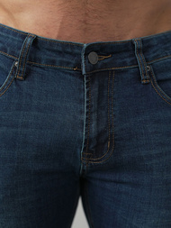 Spodnie jeansowe męskie slim fit ciemno-niebieskie OZONEE O/JK2895A