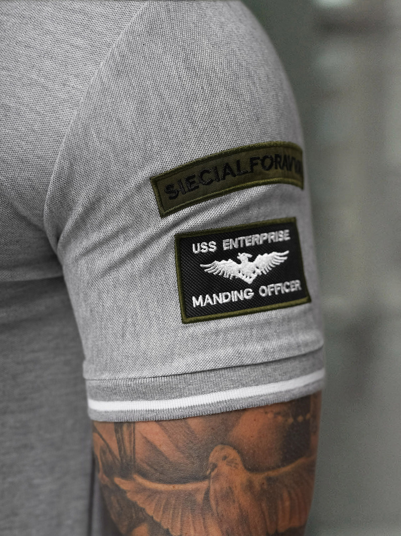 Футболка Поло Чоловіча Сiра OZONEE NB/MT3144