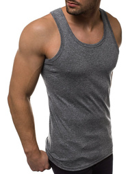 Koszulka bez rękawów męska ciemno-szara OZONEE JS/NB001