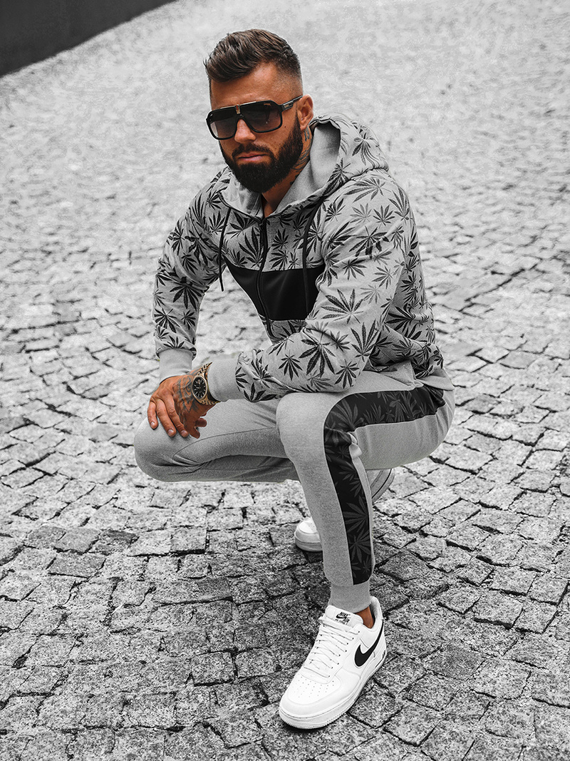 Чоловічий спортивний комплект ciрий OZONEE JS/C8119