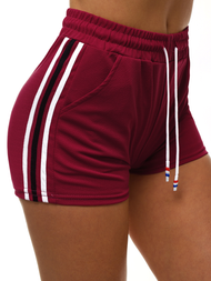 Шорти спортивні жіночі Бордовi OZONEE JS/1023/B13A