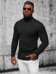 Sweter męski golf czarny OZONEE L/1539Z