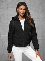 Kurtka damska pikowana czarna OZONEE JS/16M9085/392